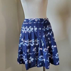 Old Navy Abstract Tropical Print Pleated Skirt